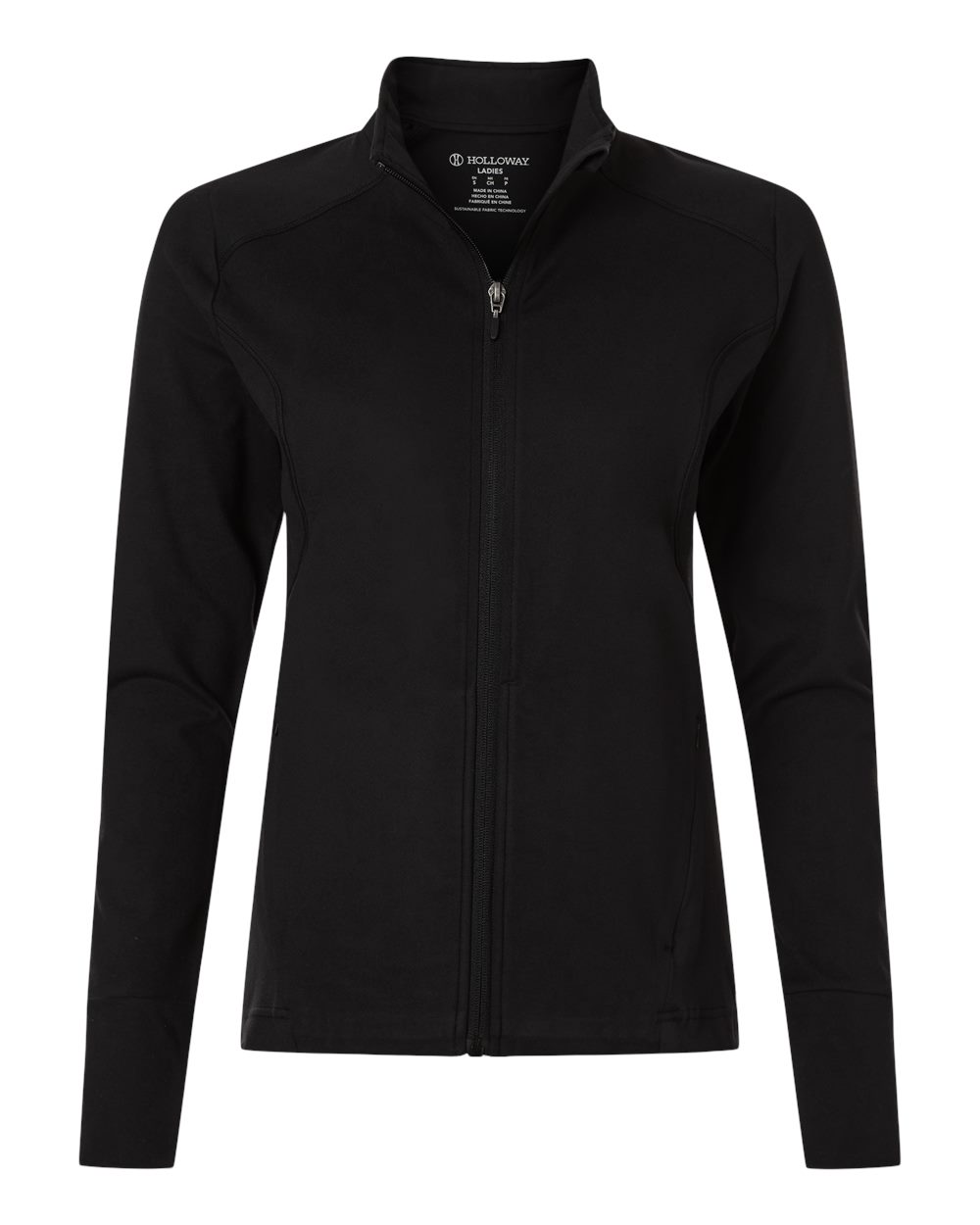 Womens Athletic Full Zip Jacket with Custom Embroidery